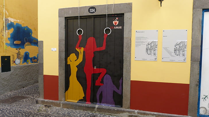 Madera, Funchal, drzwi