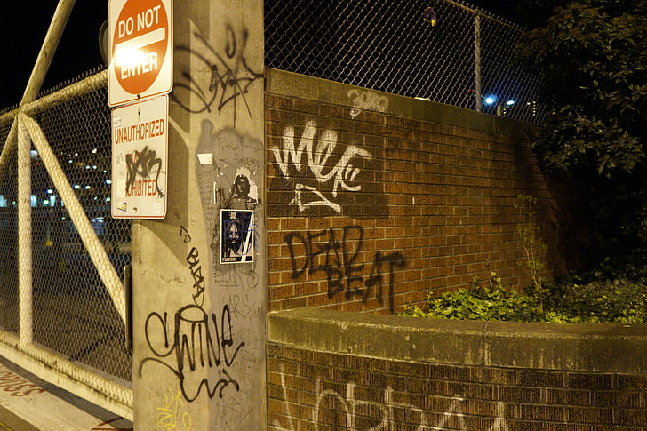 Graffiti, art de la rue, ville, urbain, peinture, culture, signe