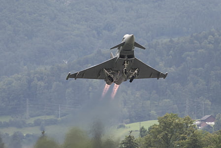 Eurofighter, flugshow, aviões, Eurofighter typhoon, aviões de caça, poder aéreo, início