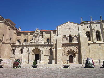Leon, San isidoro, monument, romansk, arkitektur, facade, Temple