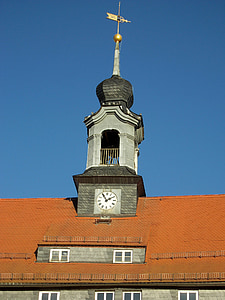 oederan, Câmara Municipal, Torre, arquitetura, relógio, cata-vento