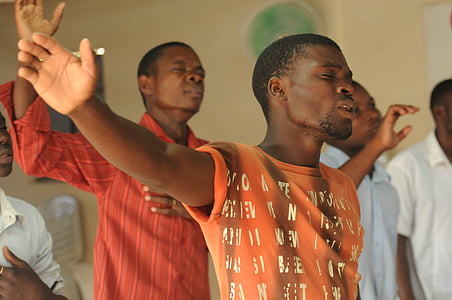 obožavanje, pohvale, pjevač, Crna, Afrika, Afrička, Crkva