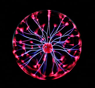 plasma ball, electric, static electricity, dark, neon, lights, energy