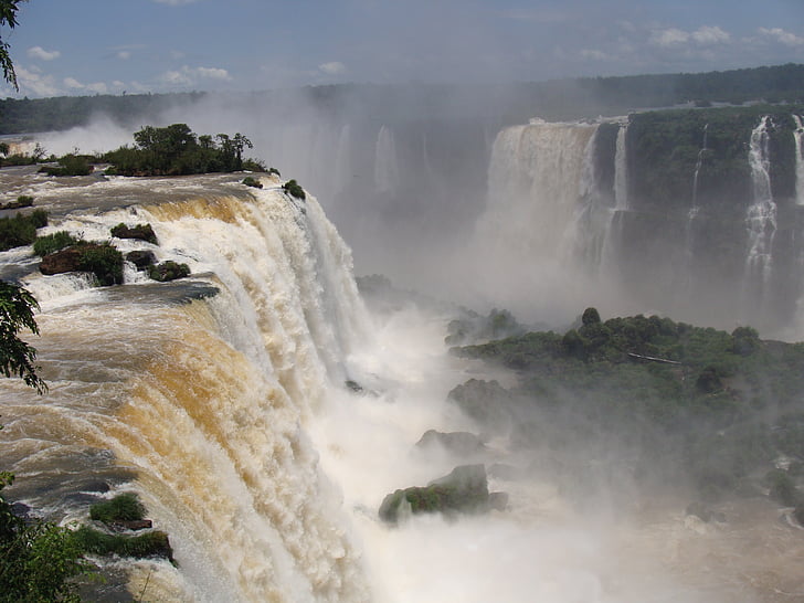 usta do iguaçu, Wodospady Iguazu, Paraná, podróż, Turystyka, Wodospad, Natura