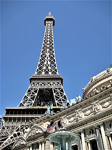 las vegas, Eiffeltornet, restaurang, fasad, USA