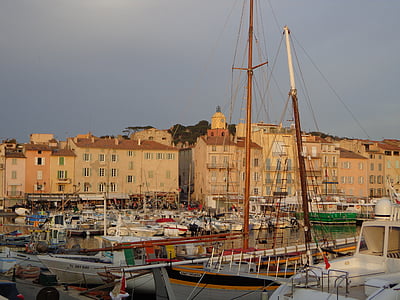 Port, St, Tropez, csónakok, Saint Tropez-ban