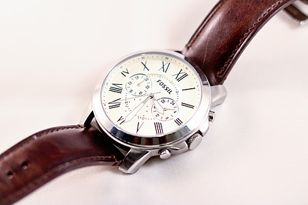 fosil, Watch, formal, waktu, klasik