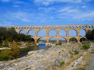 Sør-Frankrike, Frankrike, musen du garde, romerske, Bridge, elven, natur
