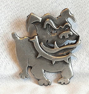 bulldog pin, dog, canine, animal, bulldog, jewelery
