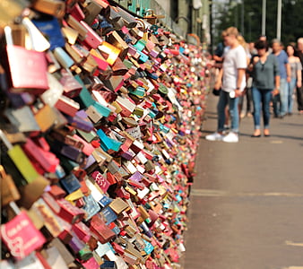 ljubezen grad, Hohenzollern most, ključavnice ljubezni, most, Köln, ljubezen, gradovi