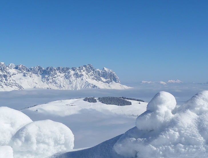 wilderkaiser, Austria, Tyrol, Elmau, alpejska, zimowe, dla narciarzy