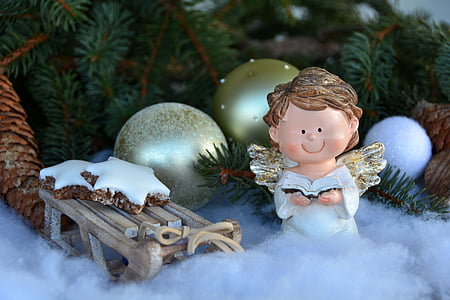 Коледа, Ангел, Ангел wings, декорация, Коледна украса, поздравителна картичка, слайд