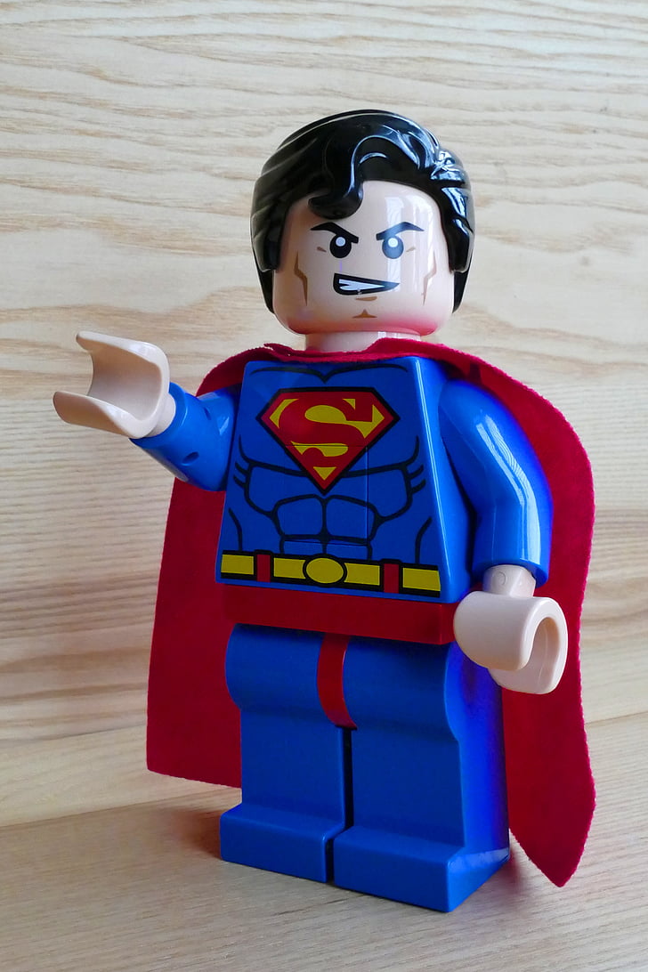 Superman, jouet, LEGO, héros, Super, amusement, mignon