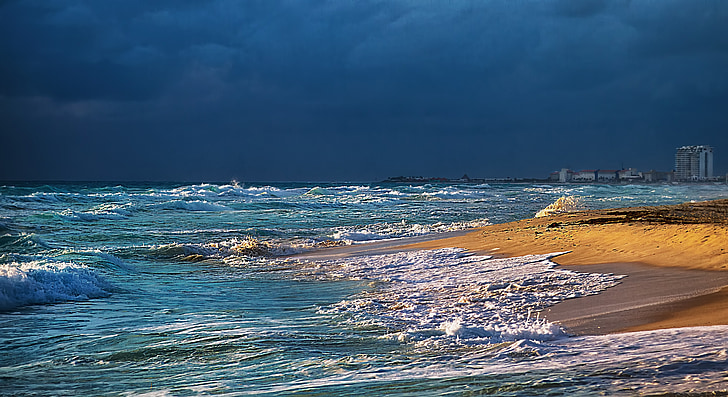 океан, море, плаж, вълни, брегова линия, природата, вълна