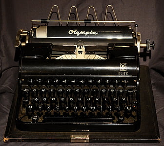 màquina d'escriure, mobles, vell, màquina d'escriure antiga, lletres, Històricament, retro