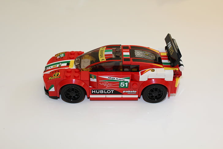 LEGO, samochód, Zabawka, Ferrari