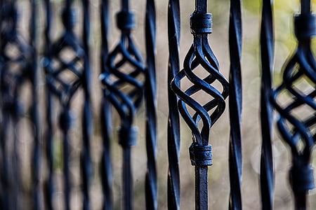 barrier, fence, gate, railing, wrought iron