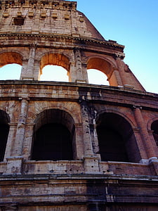 historique, bâtiment, Rome, Italie, Colisée, célèbre, destination