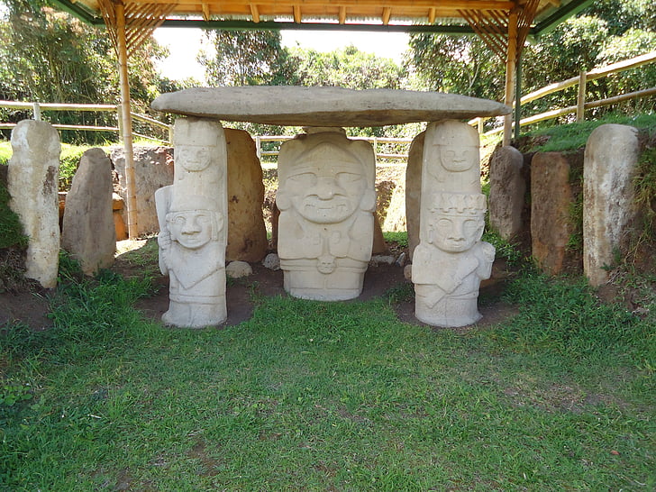 arkeologiske, urfolk, statuen, Park