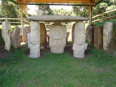 arqueológico, Terra Indígena, estátua, Parque