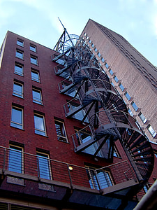 building, stairs, spiral staircase, architecture, gradually, emergence, upward