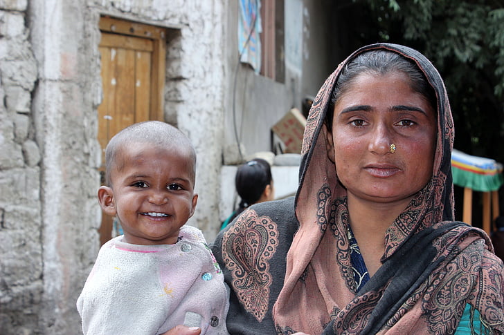 μητέρα, Ινδία, το παιδί, ο ζητιάνος, της φτώχειας, Ασία
