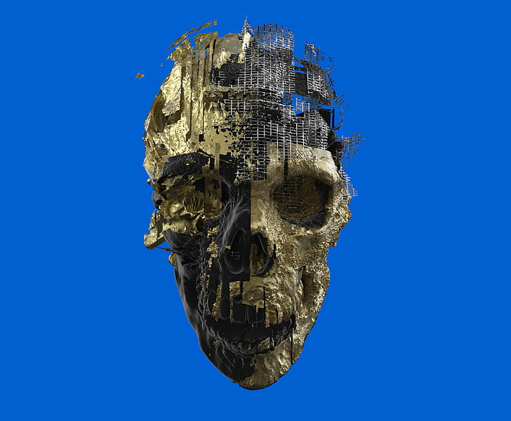 esqueleto, cráneo, 3D, Scull, yamo, gráficos, un animal