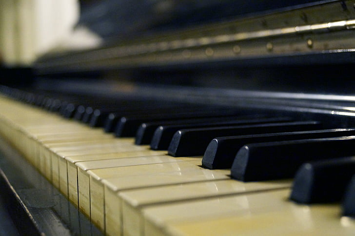 piano, musik, hitam, keyboard, musik, instrumen, Bermain