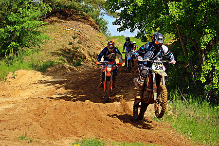 Motocross, Enduro, course de motocross, Croix, course, moto, Racing