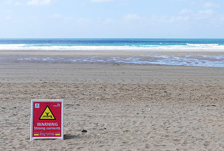 Strand, Warnung, Meer, Sommer, Sand, Ozean, Wasser