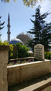 Istambul, cemitério, passos, Turquia, Otomano, Islã, Mesquita