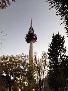 Turm, Park, Garten, Madrid, Technologie, Kommunikation, künstliche Natur