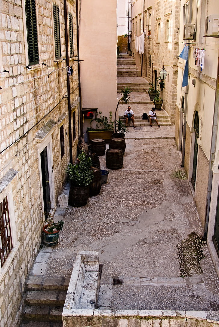 gatvė, Senamiestis, Paminklai, Dubrovnikas, Kroatija, Dalmatija, Miestas