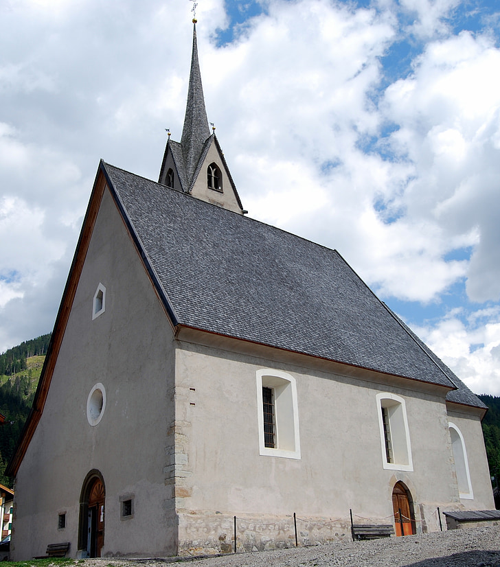 bažnyčia, balą Fassa, Italija, Trentino, Campanile
