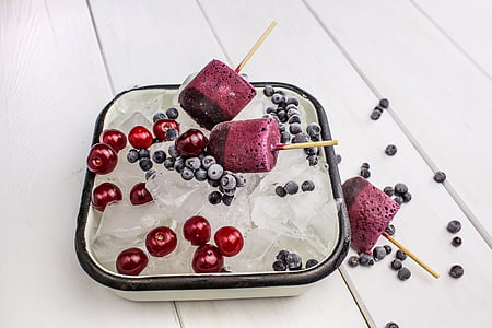 ice, food, fruit, dessert, frozen, background, berry