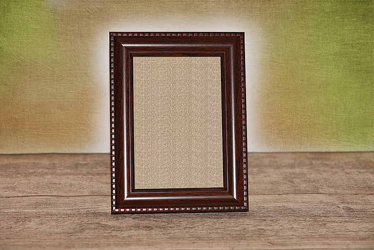 photo frame, image without, without photo, frame, brown, design, design dom