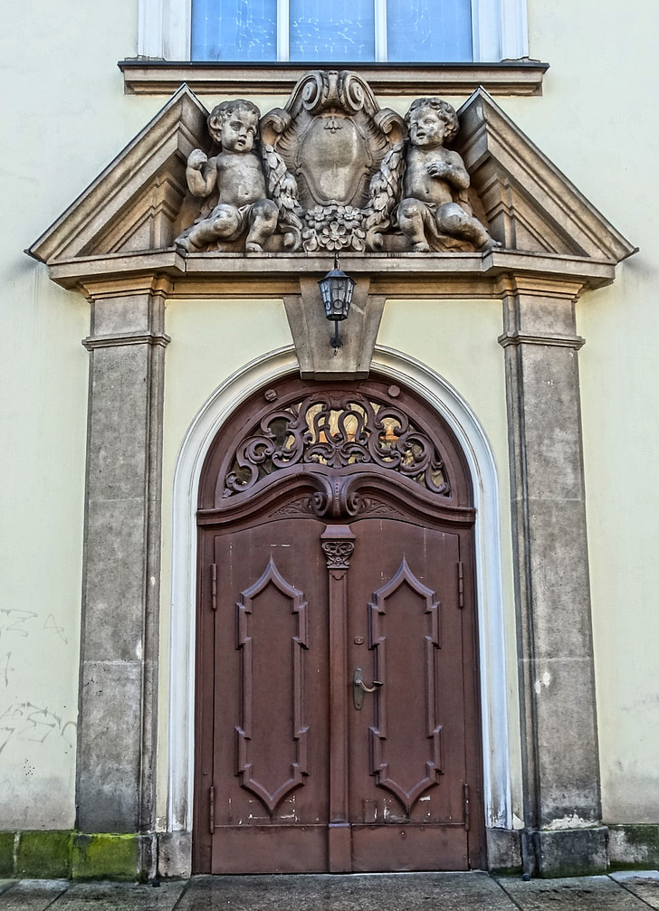Nhà thờ Sacred heart, Bydgoszcz, cổng thông tin, cửa, kiến trúc, xây dựng, ngoại thất