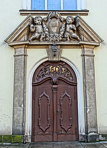 Sacred heart church, Bydgoszcz, Portál, dvere, Architektúra, budova, Exteriér