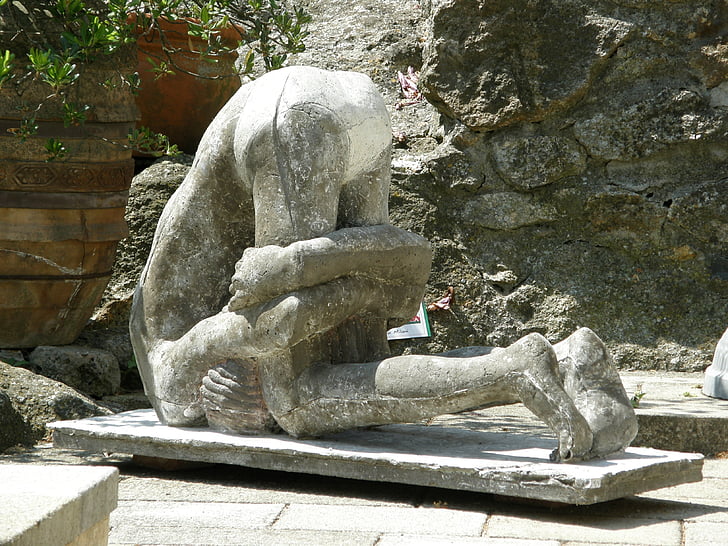Art, pedra, escultura, obres d'art, Toscana, records de vacances, poble d'artistes