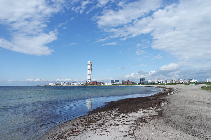 Malmö, Sverige, kusten, vatten, havet, stranden, Sand