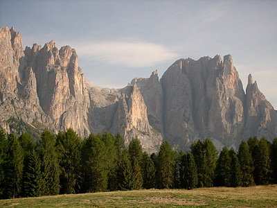Dolomites, l'estiu, muntanyes, alpí, parets de roca, gota off