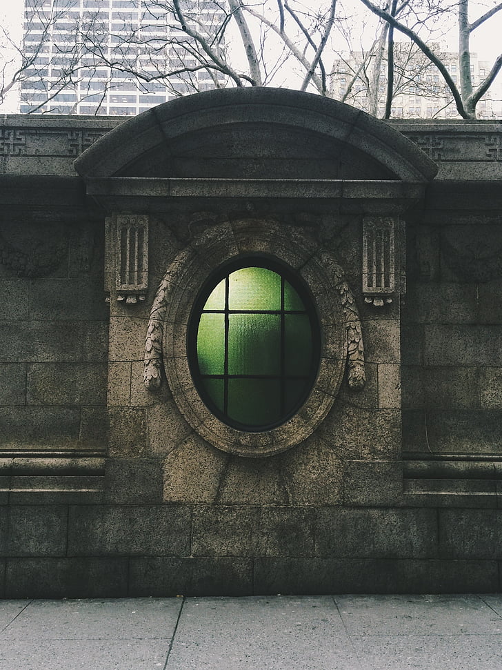 wall, window, hole, window glass, architecture, historical, old