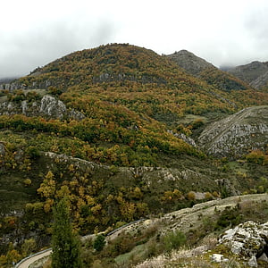 Есен, планината, залез