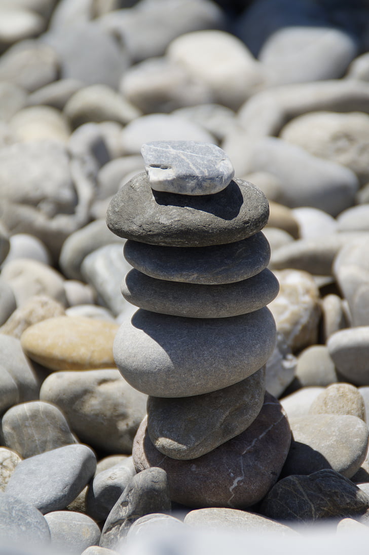 cairn, stone tower, stones, balance, tower, stacked, layered