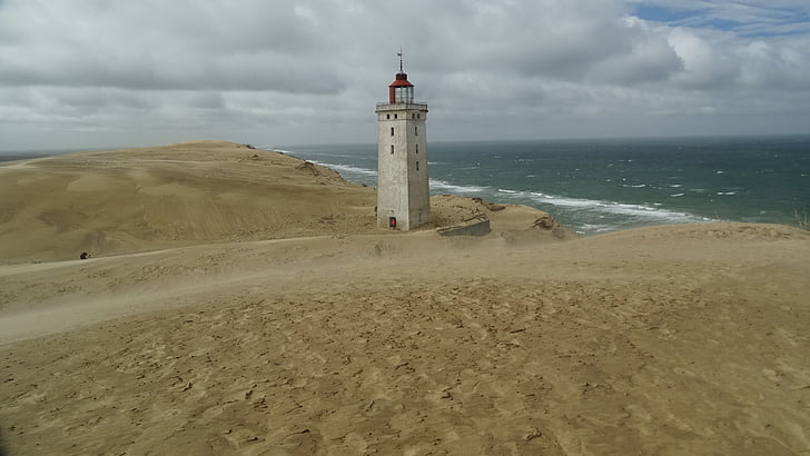 Dánsko, rudbjerg knude, Lighthouse, Severné more