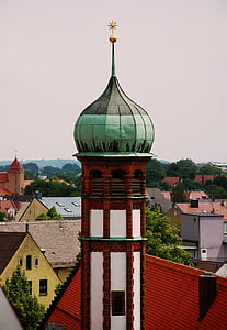 Augsburg, Bavaria, Jerman, kubah bawang, arsitektur, Eropa, lama