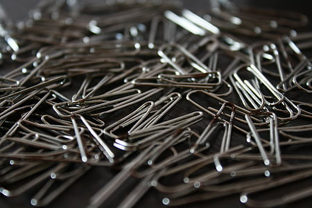 paper-clips, paper clips, office, stationery, metal, fastener, metallic