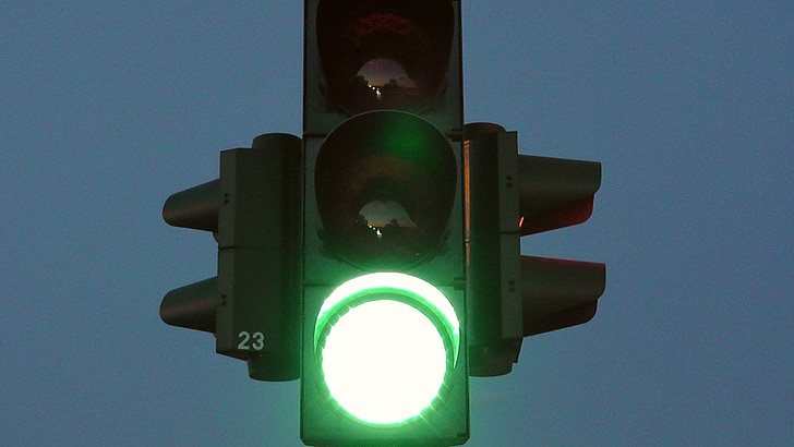 šviesoforai, žalia, kelių, signalo žibinto, eismo, šviesos, kelių eismo signalų