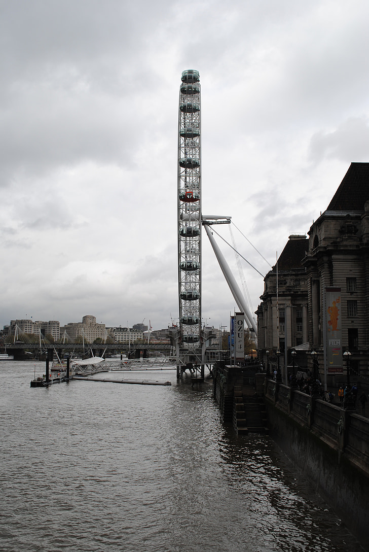 Lontoo, london Eye-maailmanpyörä, Englanti, Maailmanpyörä, näkymä, karuselli