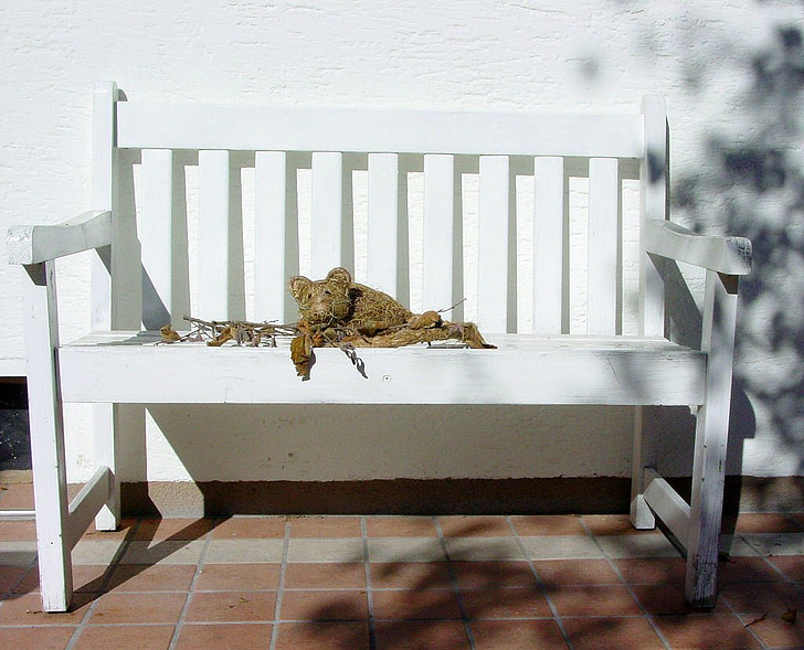 zahradní lavička, banka, Sit, odpočinek